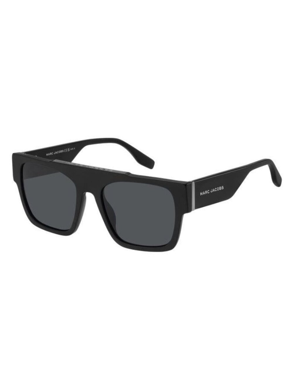 New Marc Jacobs Men's Sunglasses Black Square Grey Lens Acetate Frame 757 S 003